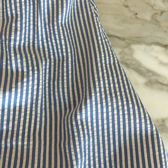Brooks Brothers Seersucker Bermuda Shorts Mens 36  Blue + White Striped - Picture 4 of 4